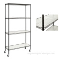 Industrial storage wire shelving with slience wheels hospital storage wire shelving rolling chrome wire shelving